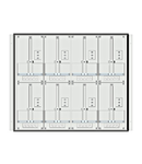 Meter box insert 2-rows, 8 meter boards / 16 Modul heights