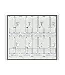 Meter box insert 2-rows, 8 meter boards / 17 Modul heights