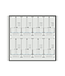 Meter box insert 2-rows, 8 meter boards / 18 Modul heights