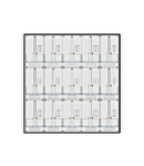 Meter box insert 3-rows, 15 meter boards / 24 Modul heights