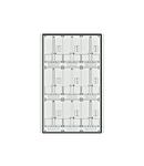 Meter box insert 3-rows, 9 meter boards / 24 Modul heights