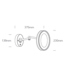 Mirror cu 7W LED light, 4000K, 490lm, 230V, IP44, chrom