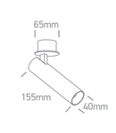 Mizar LED 12W, 1020lm, 3000K, IP20, 36°, alb