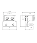 Modul conectare 4 papuci M12, fără capac