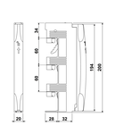 Modul conexiune conductor sistem 60mm 3p.16mm²