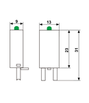 Modul LED verde 24Vac/dc pentru soclu S-Relay