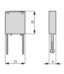 Modul varistor pentru contactor mărime 1, 24-48Vca
