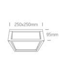 Momosa LED 13W, 800lm, 3000K, 230V, IP54, gri