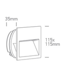 Moon Q LED 3W, 3000K, 300lm, 100-240V, IP65, alb