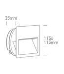 Moon Q LED 3W, 3000K, 300lm, 100-240V, IP65,antracit