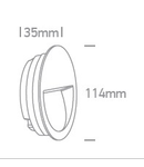 Moon R LED 3W, 3000K, 300lm, 100-240V, IP65, alb