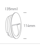 Moon R LED 3W, 3000K, 300lm, 100-240V, IP65,antracit