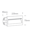 Moon S LED 6W, 3000K, 550lm, 100-240V, IP65, alb