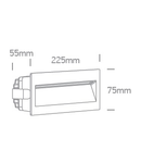 Moon S LED 6W, 3000K, 550lm, 100-240V, IP65,antracit