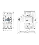 Motor Protection Circuit Breaker BE2, size 1, 3-pole, 25-32A