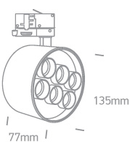 Motril L 36W 2880lm 3000K 38° Ra90 230V IP20 alb