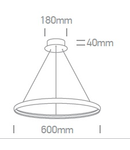 Muzo LED, 19W, 1000lm, 3000K, 230V, IP20,alb