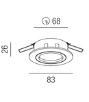 My68 Round, MR16, IP20, adjustable, negru