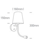 Mymingi 3W LED + 12W E27W 150lm 3000K 220-240V IP20 black