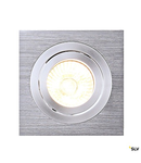 NEW TRIA I GU10 downlight, pătrat, AL satinat