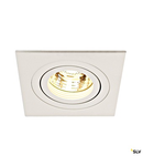 NEW TRIA I GU10 downlight, pătrat, alb mat, max. 50W