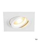 NEW TRIA I GU10 downlight, pătrat, mat alb