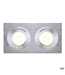 NEW TRIA II GU10 downlight, rectangular, AL satinat