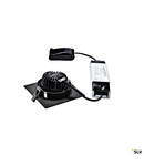 NEW TRIA LED DL patrat Set 12W3000K, 38°, negru mat