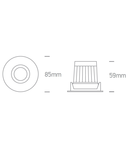 Noa SMD, 6W, 230V, 415lm, 3000, 100°, IP65, alb