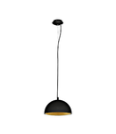 Panderas Pendant luminaire Ø300 60W black/gold IP20