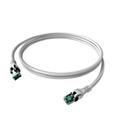 Patchcablu Cat.6a push pull ecranat RJ45 alb , LS0H, 10m