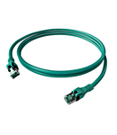 Patchcablu Cat.6a push pull ecranat RJ45 turcoaz , LS0H, 10m