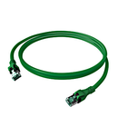 Patchcablu Cat.6a push pull ecranat RJ45 verde , LS0H, 10m