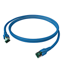 Patchcablu Cat.6a/10GB ecranat RJ45,LS0H,albastru 7,5m