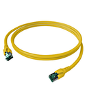 Patchcablu Cat.6a/10GB ecranat RJ45,LS0H,galben 7,5m