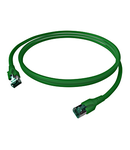 Patchcablu Cat.6a/10GB ecranat RJ45,LS0H,verde 7,5m