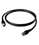 Patchcablu Cat6a VOIP ecranat RJ45 negru 10GB 2m