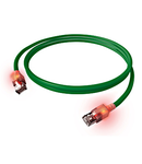 Patchcablu LED ISDN, Cat.3, 2-perechi (36/45),UTP, verde, 1m