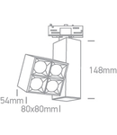 Paterna 15W 1200lm 3000K 20°-60° Ra90 230V IP20 alb