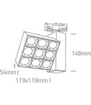 Paterna 30W 2400lm 3000K Ra90 230V IP20 alb