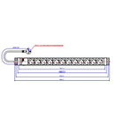 PDU vert. 12xSchuko Alb, 2 m fisa Schuko, AL