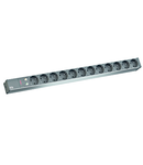 PDU19'' 12xSchuko, 2 m fisa Schuko, AL,prot.