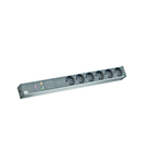 PDU19'' 6xSchuko, 2 m fisa Schuko, AL - Negru,prot.,Filtru