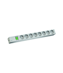 PDU19'' 8xSchuko, 2m fisa Schuko, AL, intrerupator, 438,5 mm