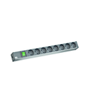 PDU19'' 8xSchuko,2m fisa Schuko si AL Negru, intr., 438,5 mm