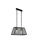 Pendant luminaire "Calanna" 2x60W black IP20