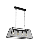 Pendant luminaire "Calanna" 4x60W black IP20