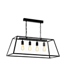 Pendant luminaire "Calanna" 4x60W black IP20