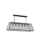 Pendant luminaire "Calanna" 6x 60W black IP20