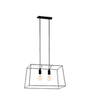 Pendant luminaire "Taunton" 2x60W black IP20